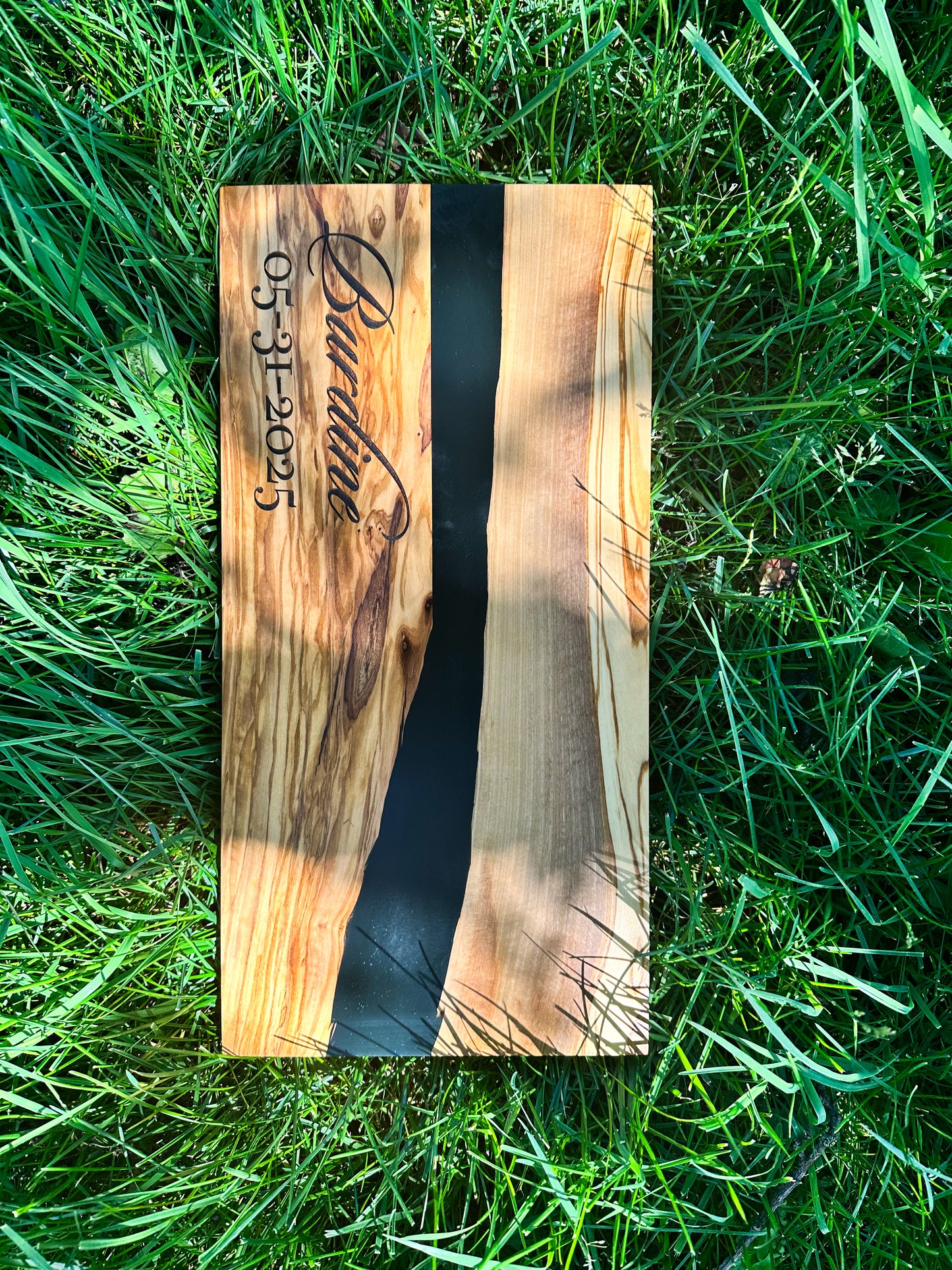 Olive Wood and Resin Cutting Board