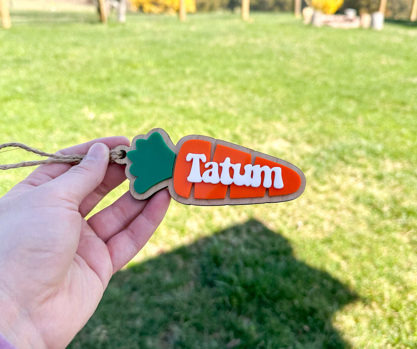 Personalized Carrot Basket Tag