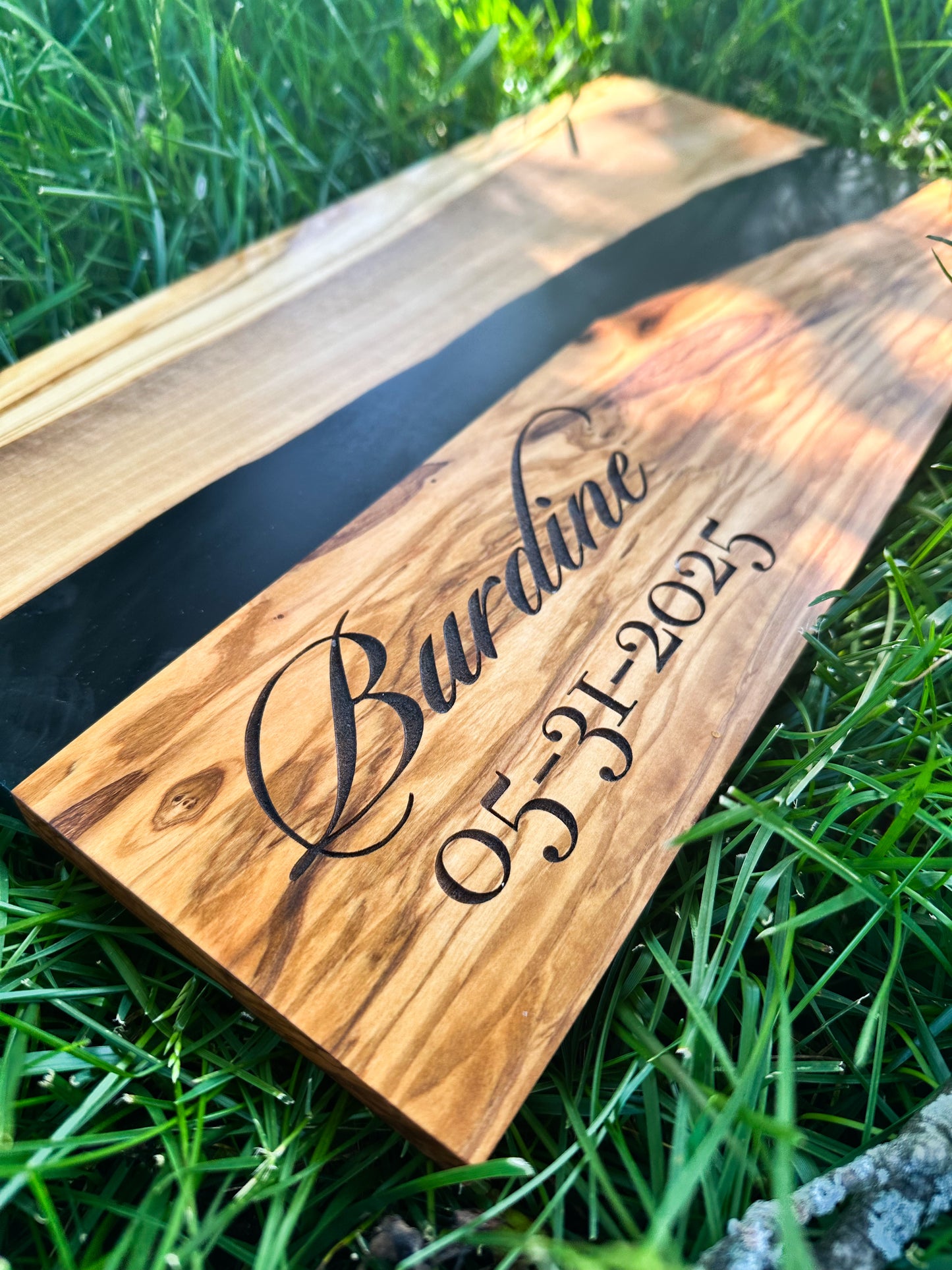 Olive Wood and Resin Cutting Board