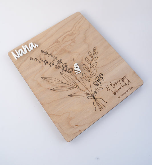 Mother's Day Handprint Floral Sign