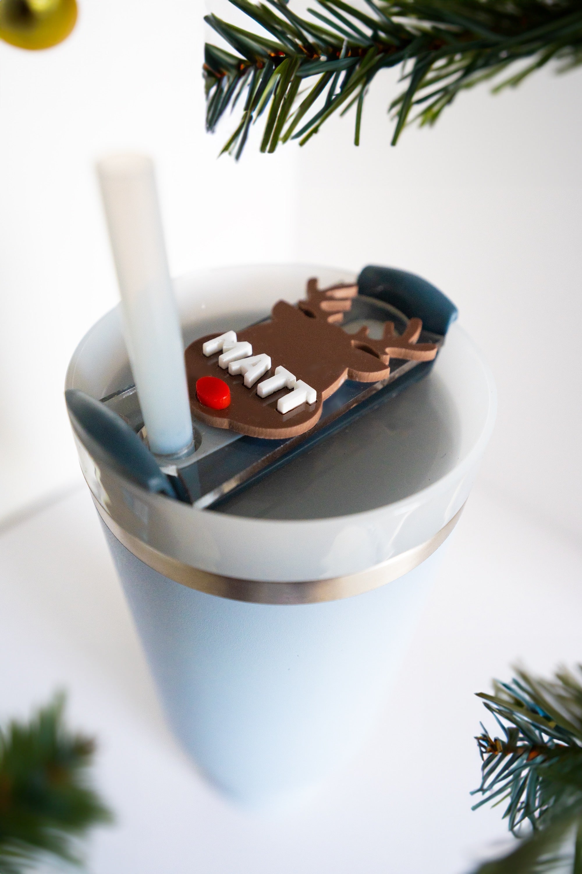 Reindeer Stanley Cup Topper – Coastal Hills Creations