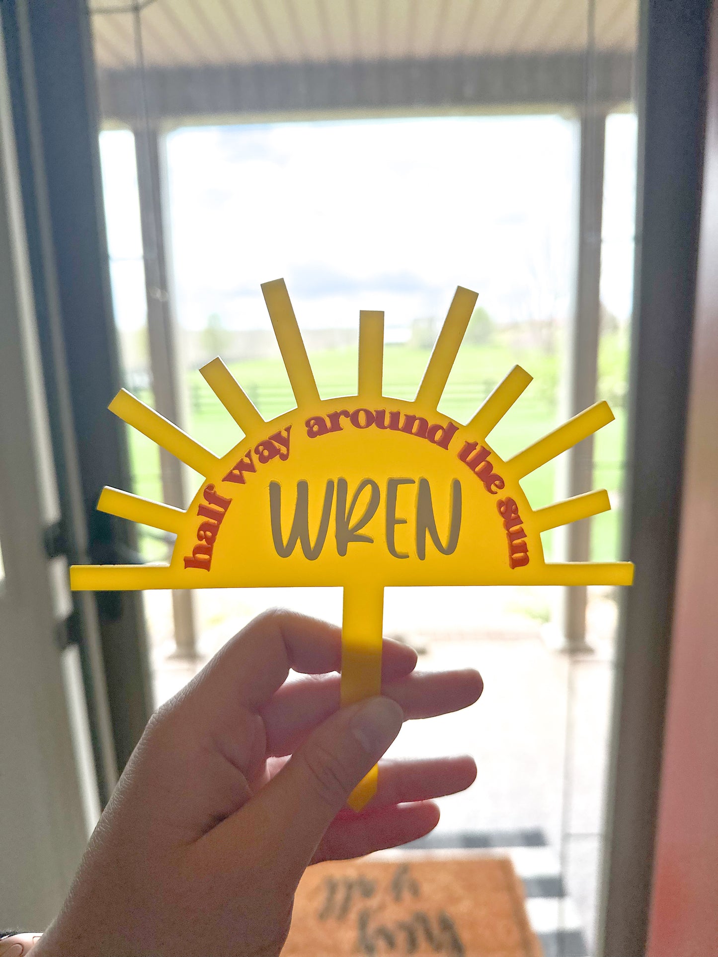 Half Way Around the Sun Cake Topper