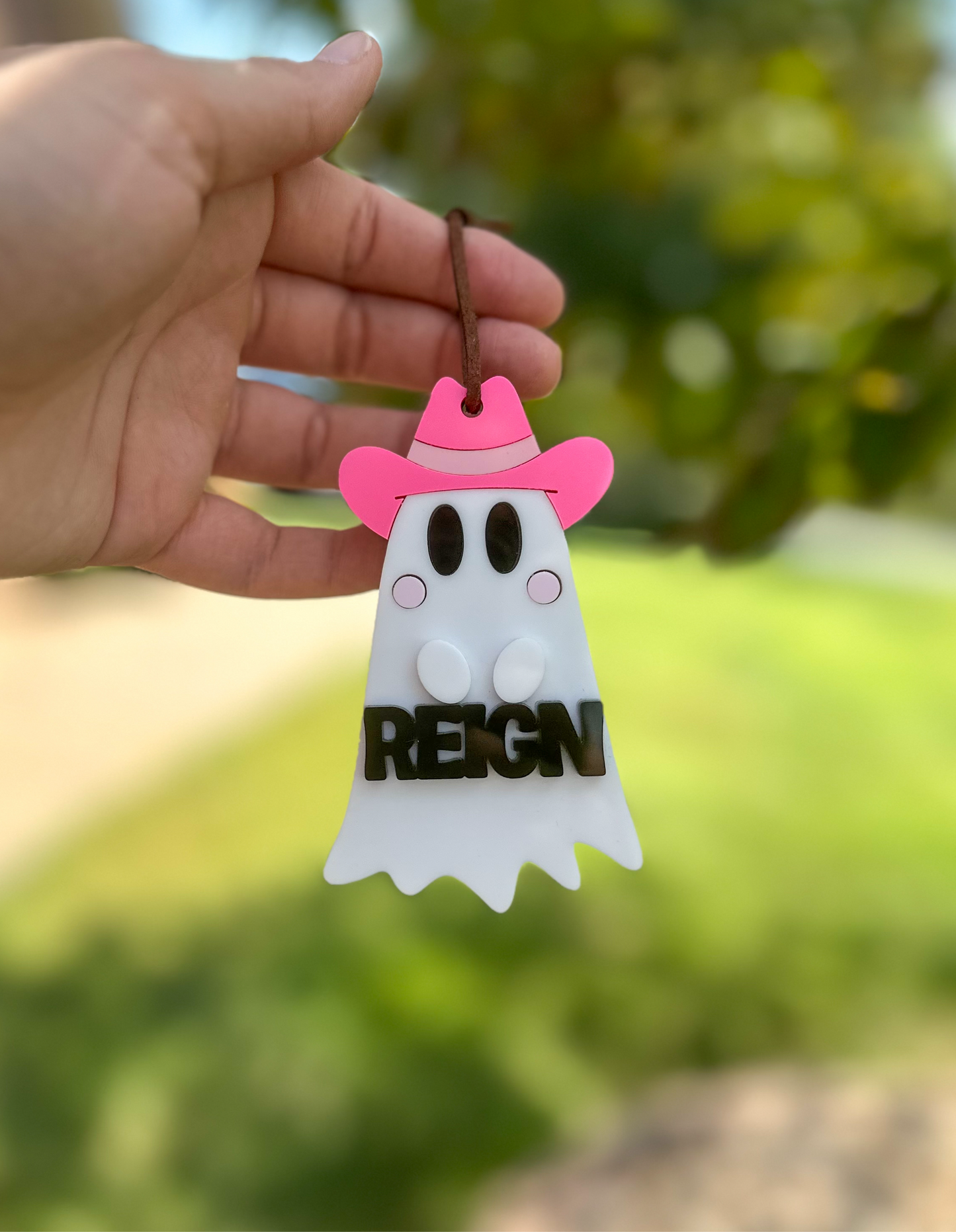 Cowboy Ghost Halloween Boo Basket Tag