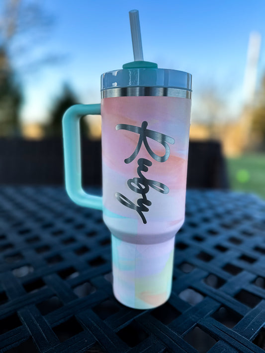 40oz Engraved Stanley Cup with Handle