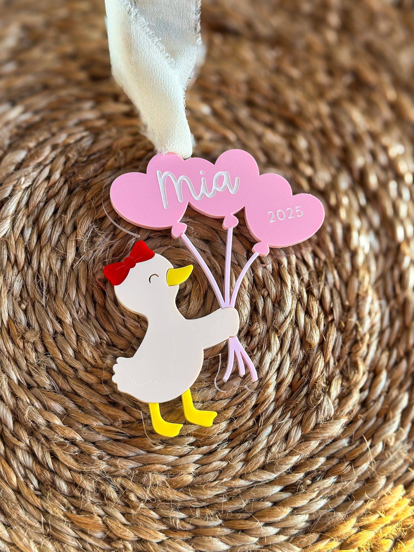 Duck Heart Balloons Tag