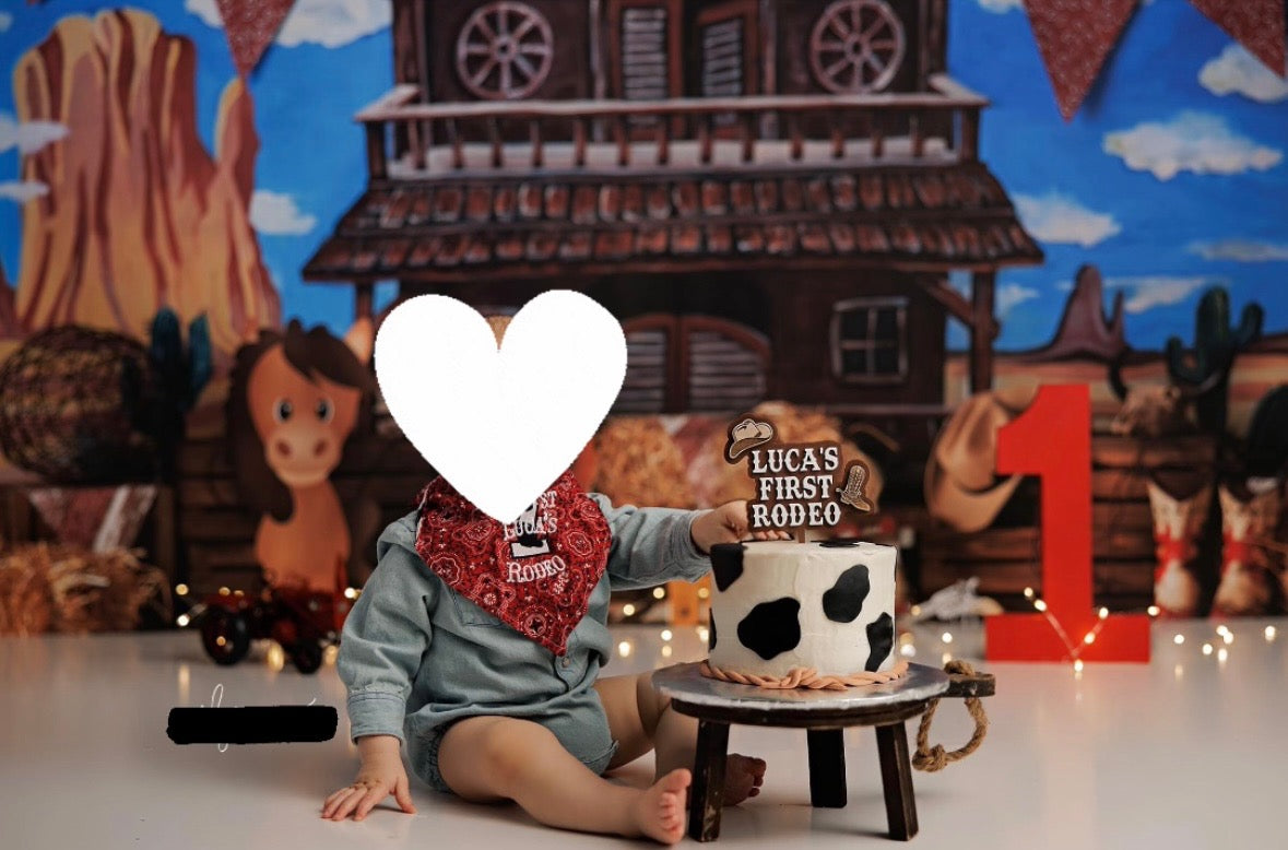 First Rodeo Cake Topper