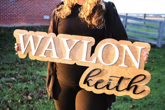 Layered Name Sign