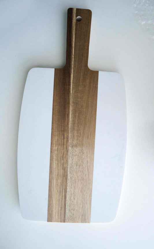 Marble and Acacia Cutting Board