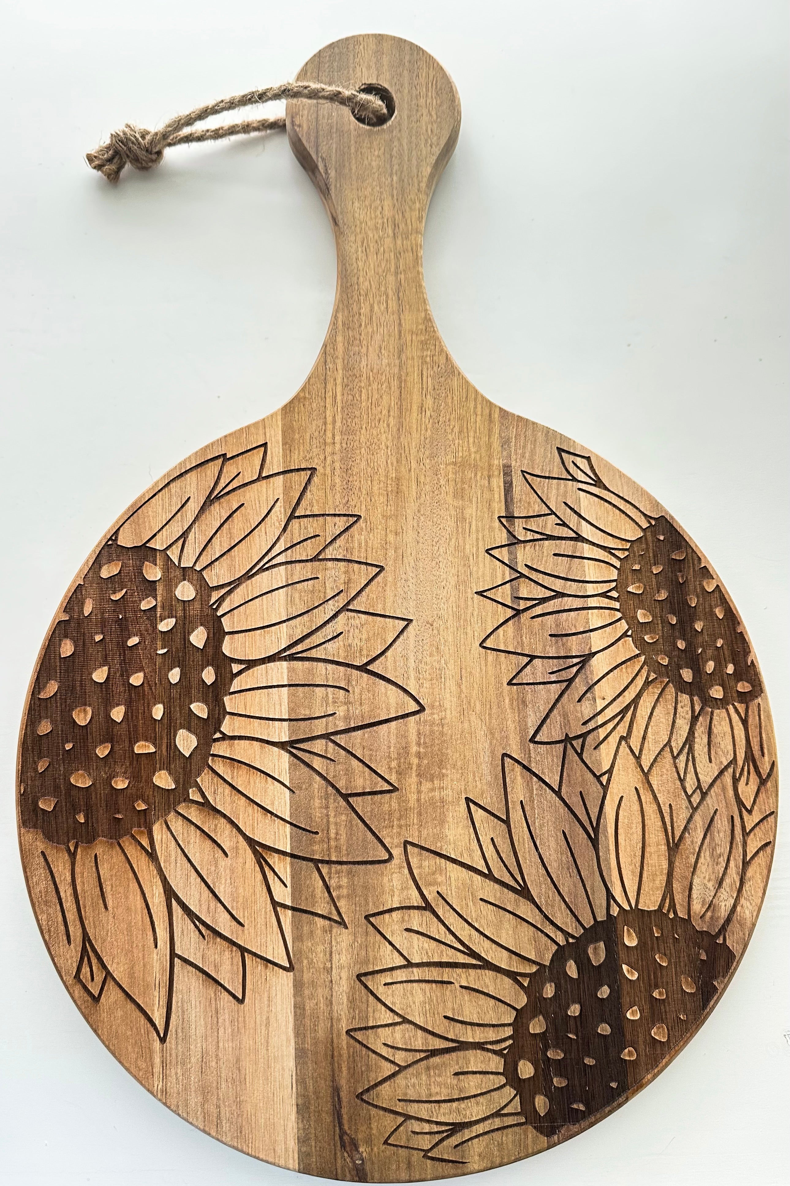 Sunflower Acacia Wood Cutting Board