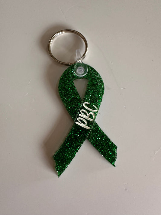 Cancer Awareness Ribbon Keychain