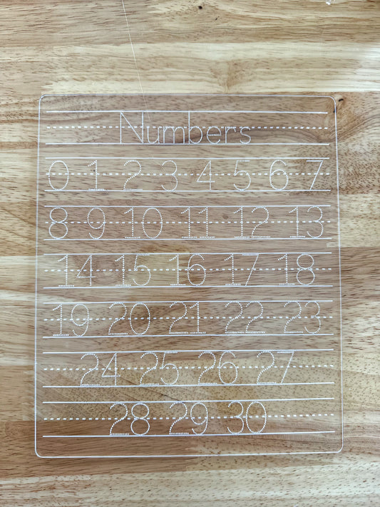 Numbers Tracing Board