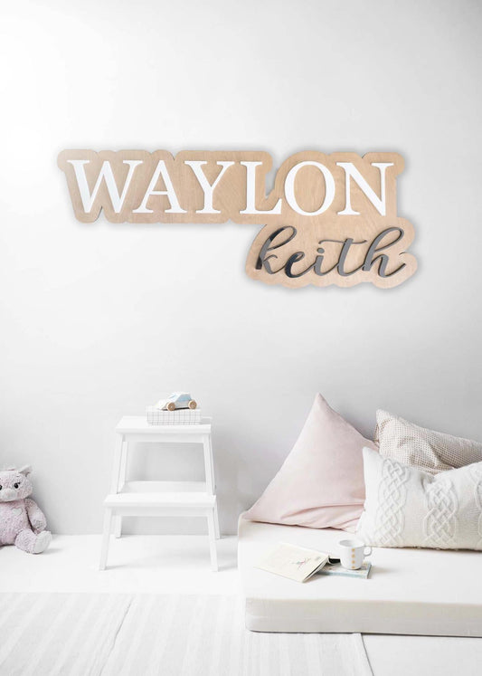 Layered Name Sign